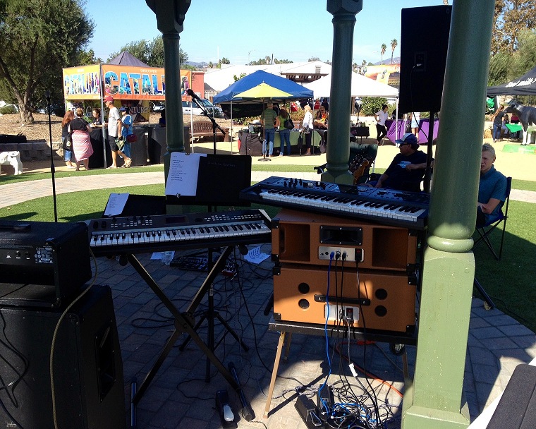 skamp and bassLite on a gig